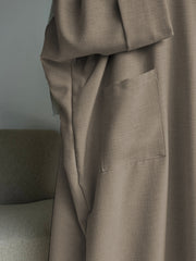 Muslim Robe Long Skirt Solid Color Dress