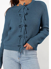Knit Bow-Tie Pullover Sweater