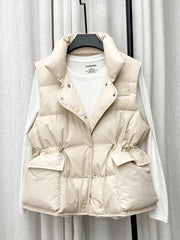 Women’s Cotton Waistcoat Vest – Sleeveless Winter Padded Jacket