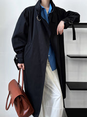 Autumn British Style Mid-Length Trench Coat – Women’s Windbreaker