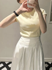 Korean Minimalist Cotton Tee – Summer Essential