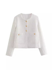 Textured Slim Fit Long-Sleeve Jacket