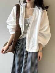 Retro Ramie Long Cardigan