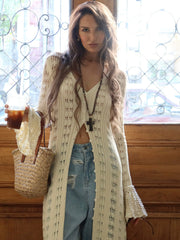 Long Crochet Cardigan – Boho Chic Knit