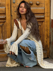 Long Crochet Cardigan – Boho Chic Knit