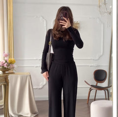 Leg Pant Suit – Long Sleeve