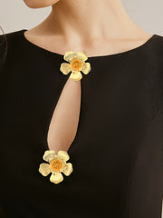 Sleeveless Sailor Collar Midi Dress – Summer 2025