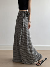 Plaid Wrap Floor-Length Skirt