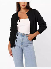 Knit Bow-Tie Pullover Sweater