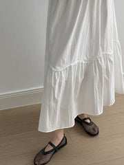 Lace Stitching A-Line Skirt – High Waist