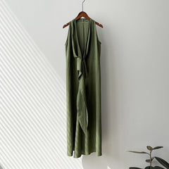 Retro Sleeveless Long Summer Dress