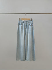 Light Blue Tencel Denim Wide-Leg Jeans