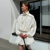 Casual Street Style Jacket & Skirt