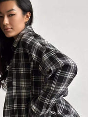 Retro Plaid Pocket Shirt – Long Sleeve