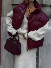 Sleeveless Zipper Vest Jacket