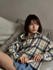 Retro Plaid Pocket Shirt – Long Sleeve