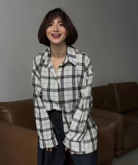 Retro Plaid Pocket Shirt – Long Sleeve