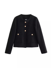 Textured Slim Fit Long-Sleeve Jacket