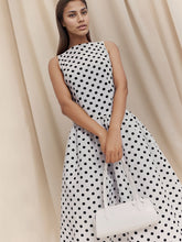 European Polka Dot Sleeveless Long Dress