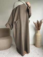 Muslim Robe Long Skirt Solid Color Dress