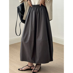 High Waist Flower Bud Midi Skirt