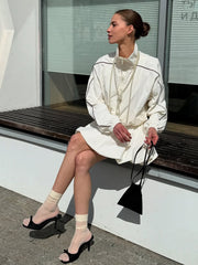 Casual Street Style Jacket & Skirt