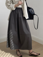 High Waist Flower Bud Midi Skirt