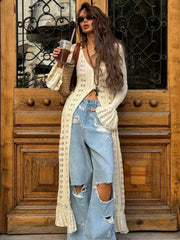 Long Crochet Cardigan – Boho Chic Knit