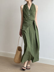 Retro Sleeveless Long Summer Dress