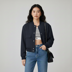 Stand Collar Pocket Jacket