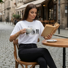 Iconic Breakfast at Tiffany's Polaroid Graphic Tee | Soft Cotton