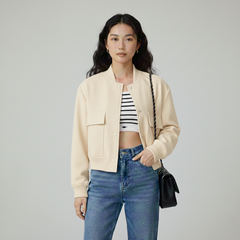 Stand Collar Pocket Jacket