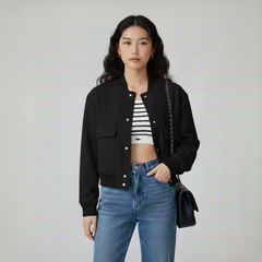 Stand Collar Pocket Jacket