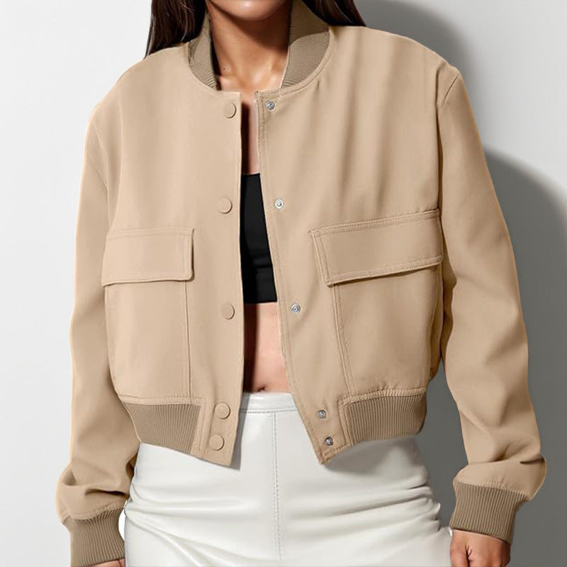 Stand Collar Pocket Jacket