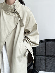 Autumn British Style Mid-Length Trench Coat – Women’s Windbreaker