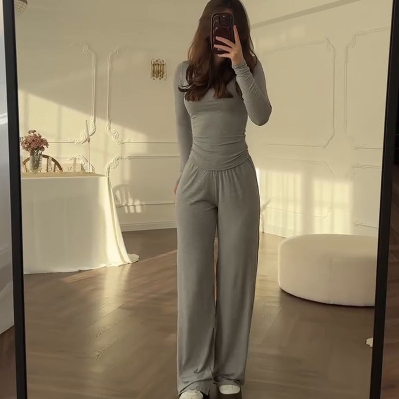 Leg Pant Suit – Long Sleeve