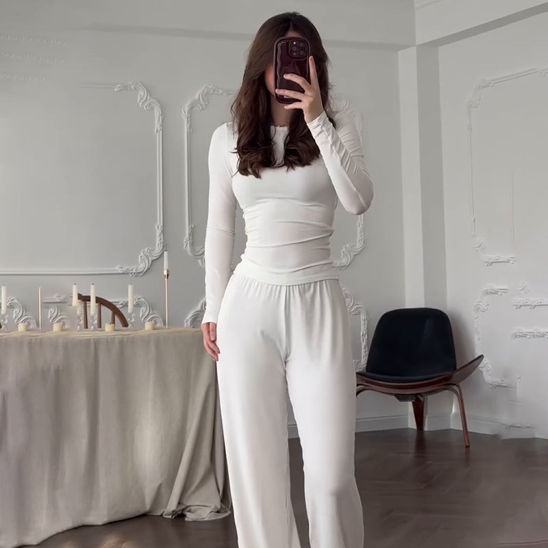 Leg Pant Suit – Long Sleeve