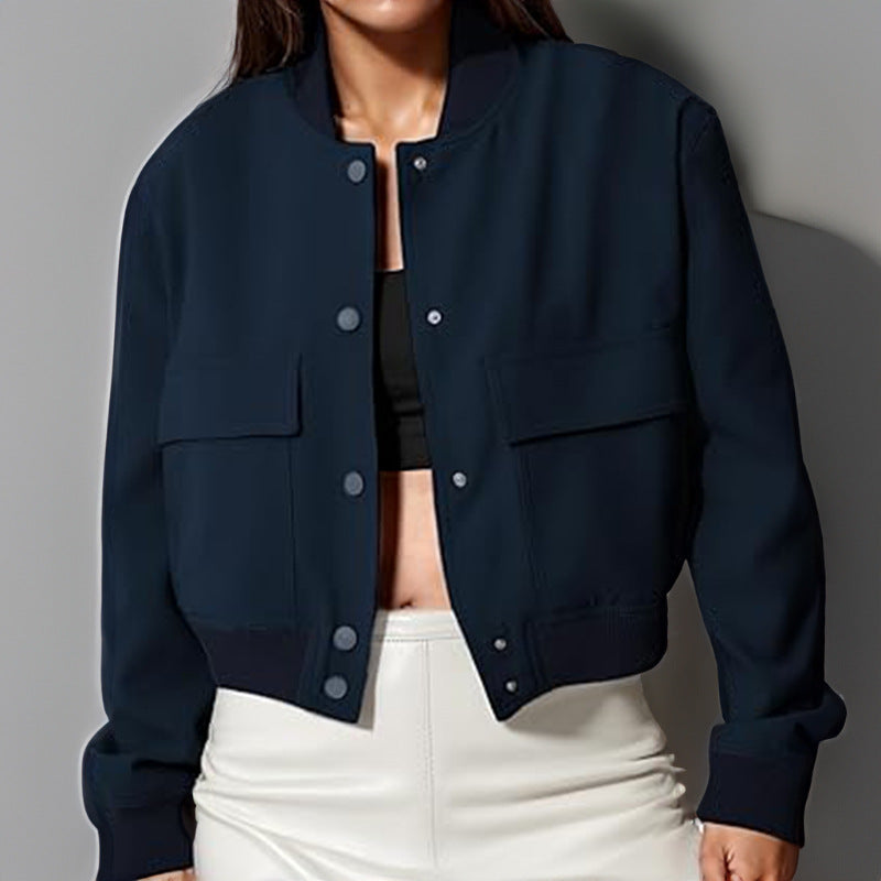 Stand Collar Pocket Jacket