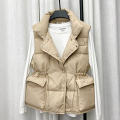 Women’s Cotton Waistcoat Vest – Sleeveless Winter Padded Jacket