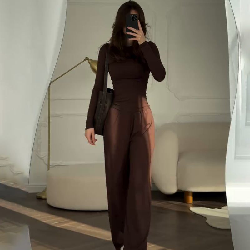 Leg Pant Suit – Long Sleeve