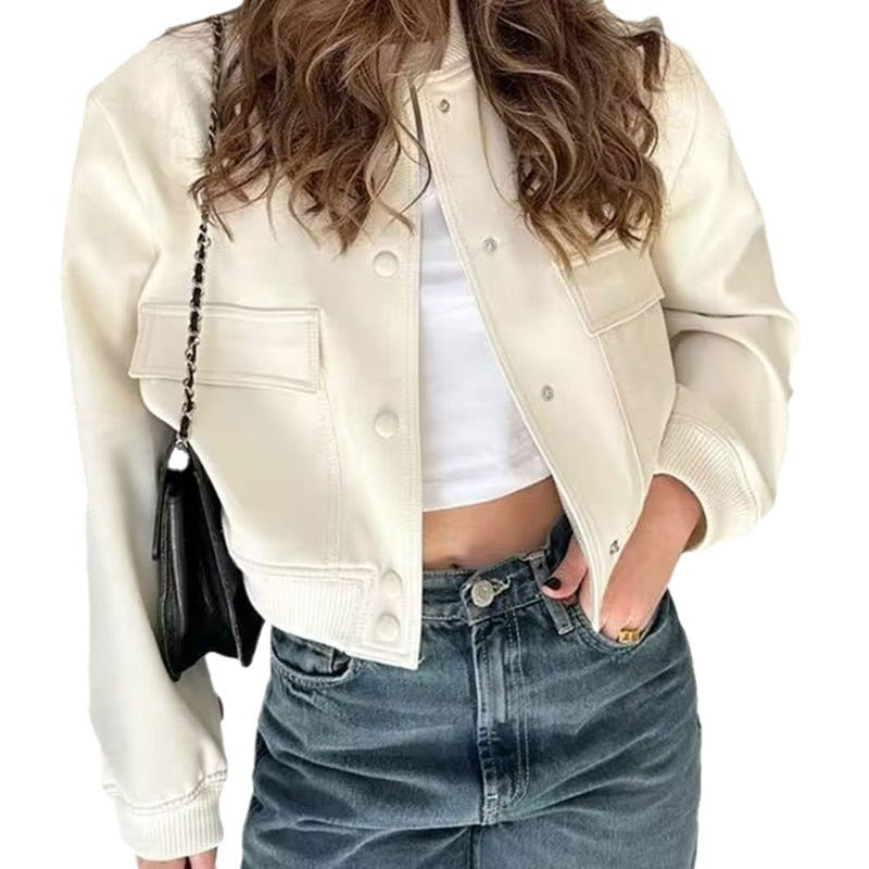 Stand Collar Pocket Jacket