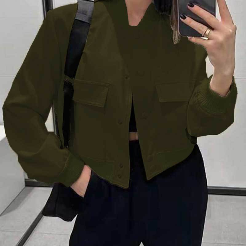 Stand Collar Pocket Jacket