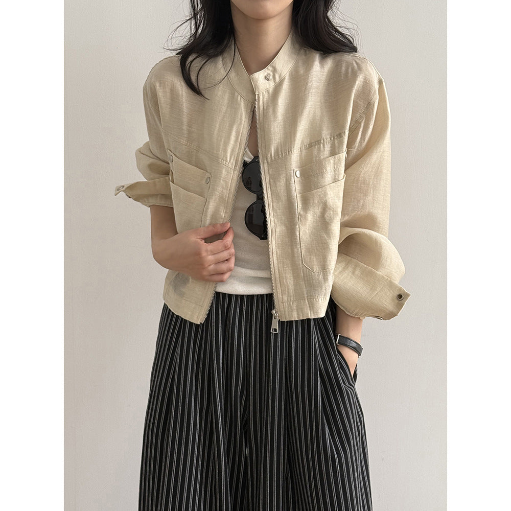 Stand Collar Summer Casual Jacket