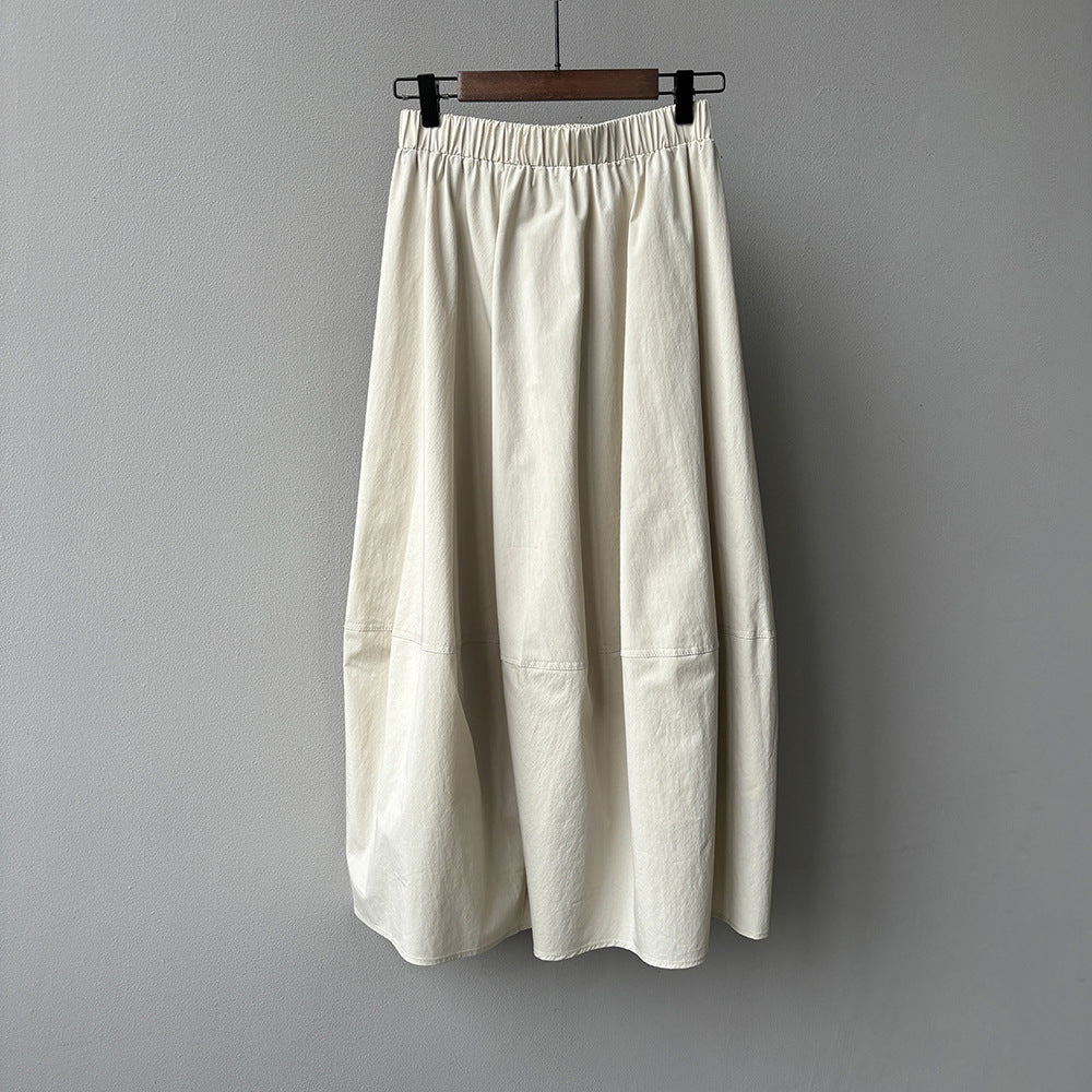 High Waist Flower Bud Midi Skirt