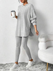 Ribbed Lounge Hoodie & Leggings Set