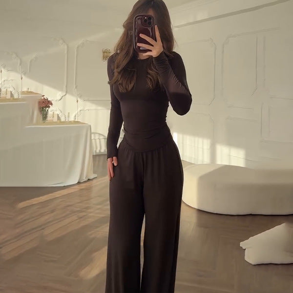 Leg Pant Suit – Long Sleeve