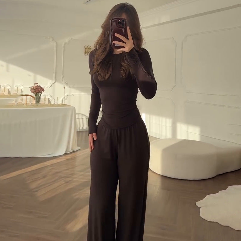Leg Pant Suit – Long Sleeve
