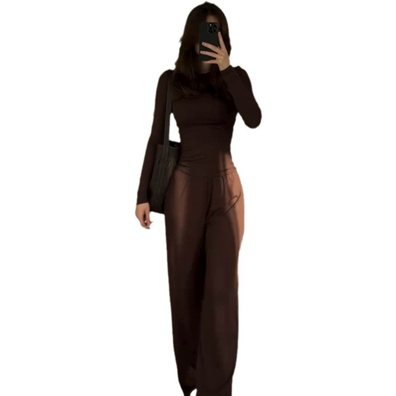 Leg Pant Suit – Long Sleeve
