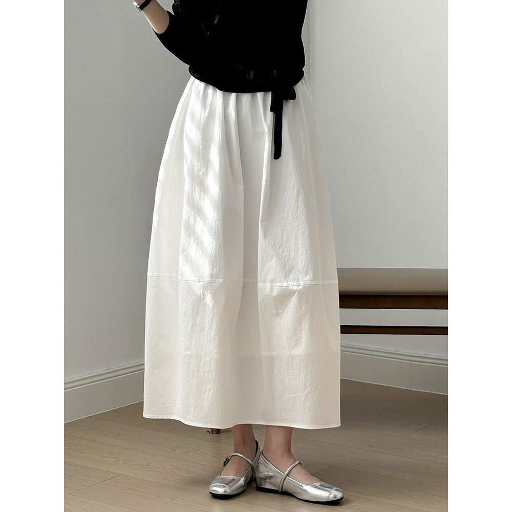 High Waist Flower Bud Midi Skirt