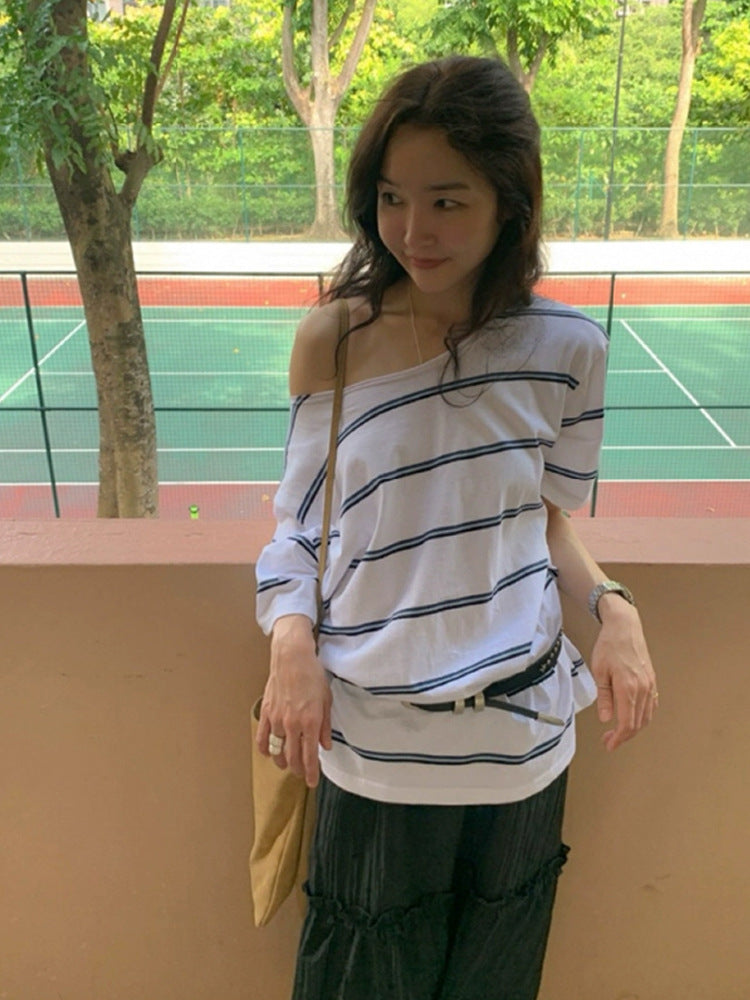 Off-Shoulder Cotton Tee